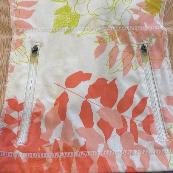 {Lululemon} Floral pink lime green zip up jacket Sz 6 little fuzzy fabric - Picture 3 of 4